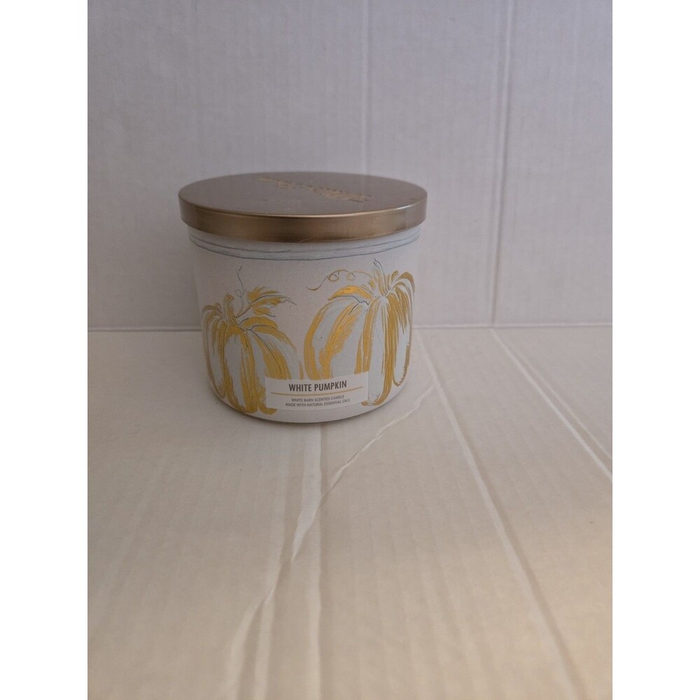 White Barn White Pumpkin 3 Wick Candle 14.5 oz